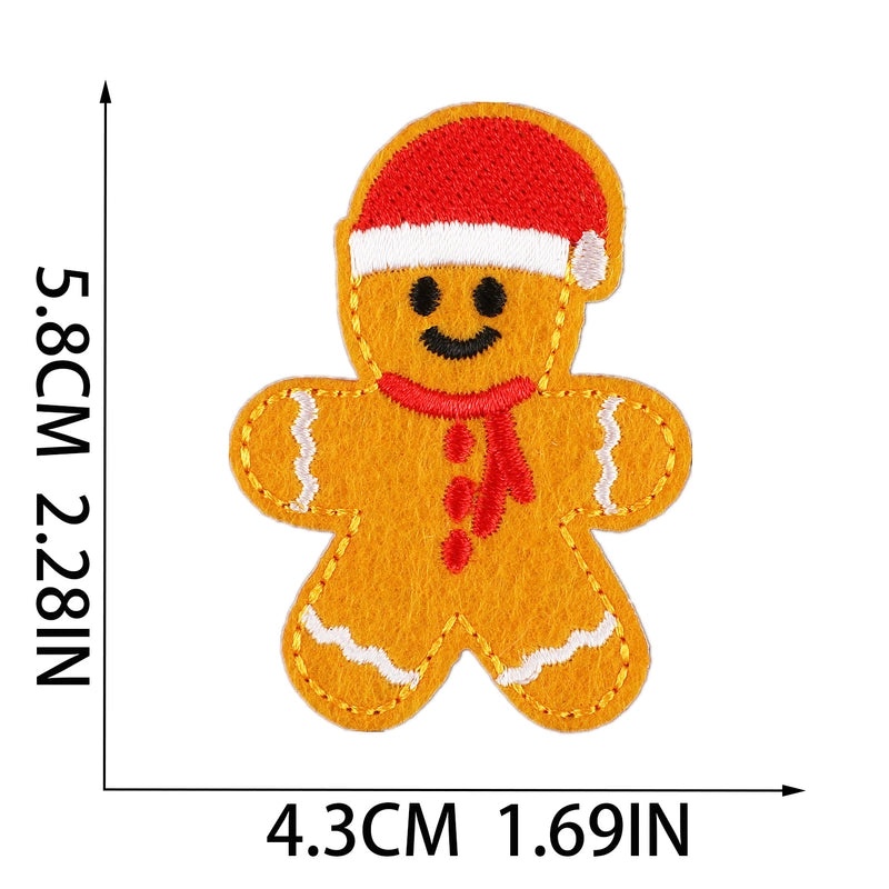 Christmas Cartoon Santa Claus Snowflake Embroidered Patch for Clothing Accessories|Clothing Accessories