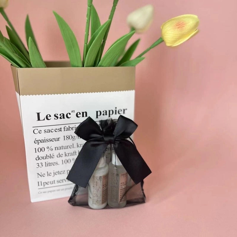 Translucent Organza Gift Bag with Sweet Bow Design|Jewelry Storage & Packaging Accessories