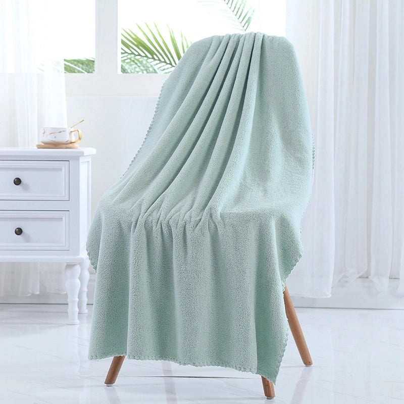 Soft Coral Fleece Bath Towel for Adults | Quick-Dry Thick Large Absorbent Bath & Beach Wrap Towel | Home Textile