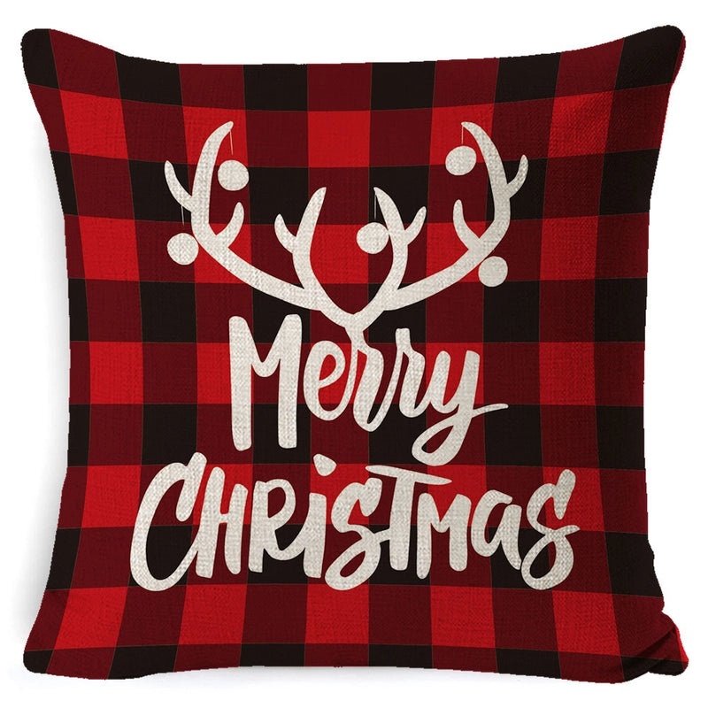European Style Linen Christmas Pillow Cover for Sofa Cushion Cozy Home Decor|Home Decor & Accessories