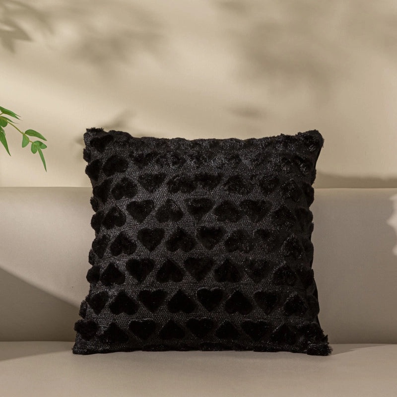 Elegant Heart Shaped Plush Pillow Covers for Sofa | Home Decor