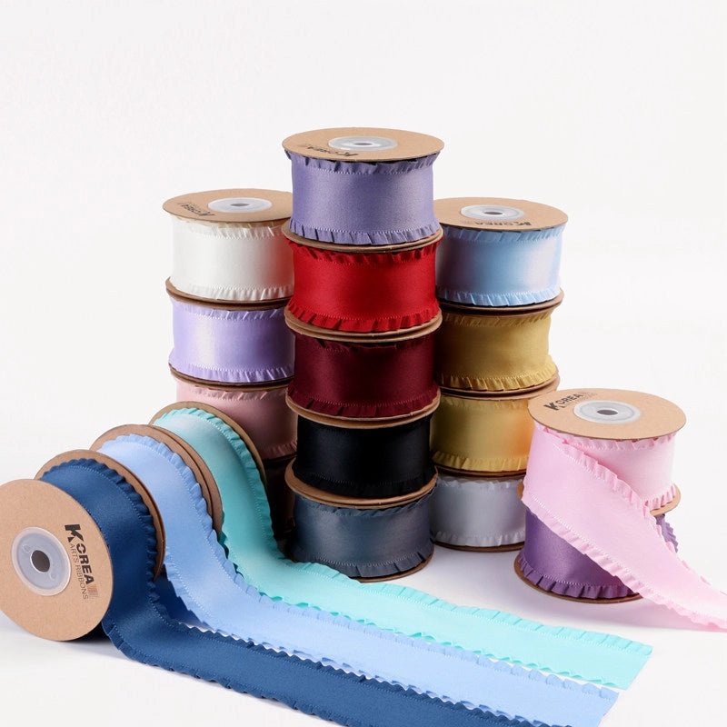 Thickened Ruffled Ribbon Bow Hair Clip High Density Wave Edge Skirt Decoration|Hair Accessories