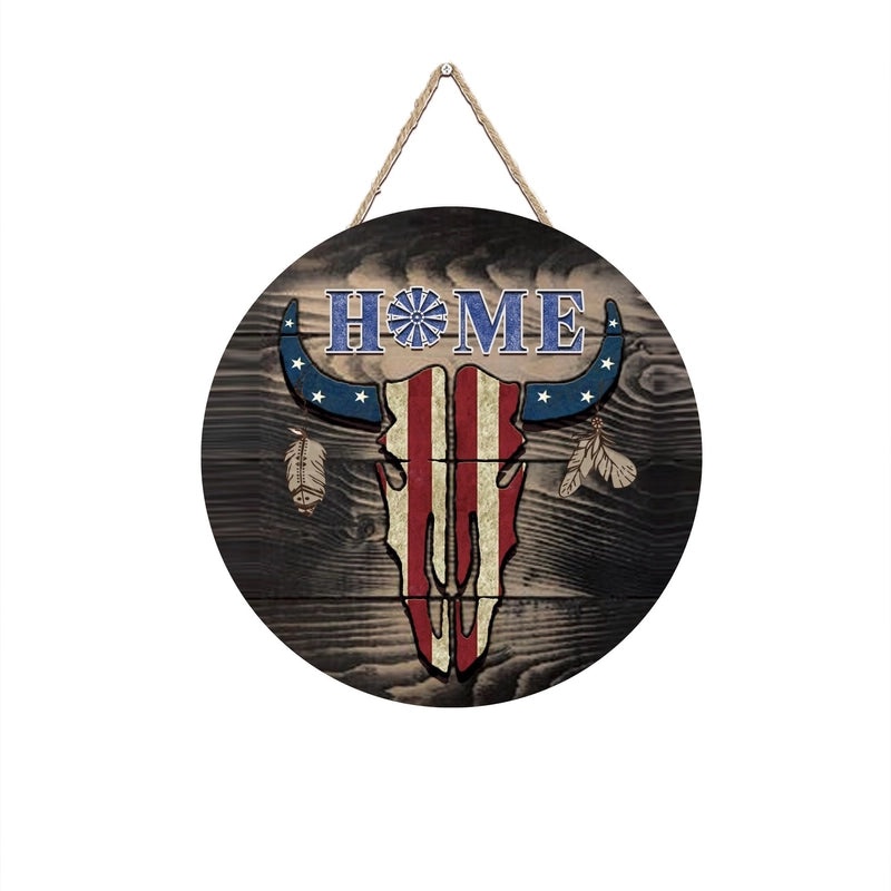 Retro Casual Letter Cattle Wood Pendant Necklace Perfect for Daily Holiday Wear|Jewelry & Accessories