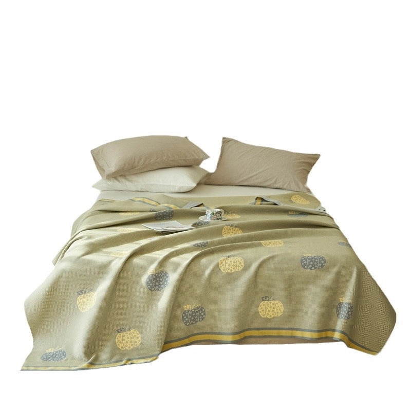 Premium Cotton Yarn-Dyed Jacquard Thick Eight-Layer Gauze Towel Blanket Summer Cooling Blanket | Home Textiles & Bedding