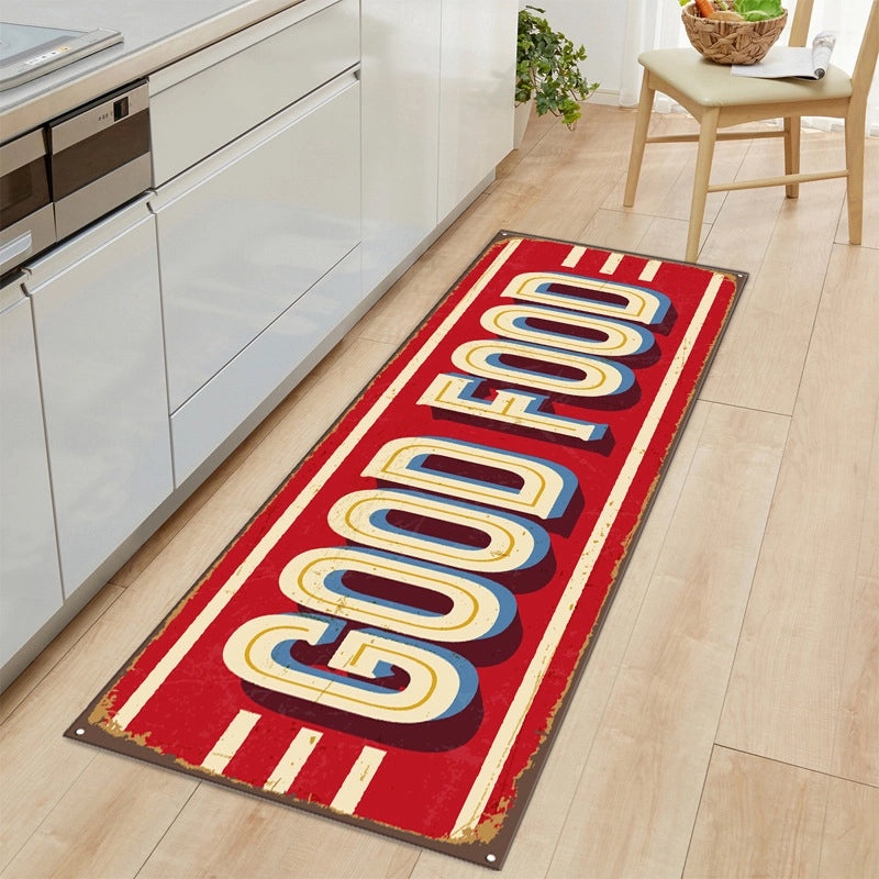 Casual Letter Print Polyester Bathroom Floor Mat Non-Slip Bath Rug | Home Decor & Bath Accessories