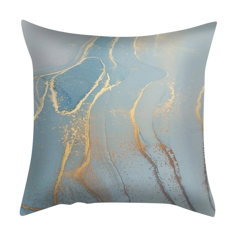 Stylish Marble Pattern Peach Skin Pillow Covers|Home Decor & Bedding