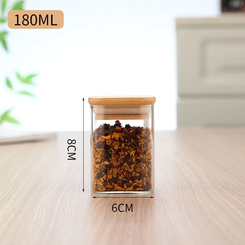 Minimalist Solid Color Wooden Glass Storage Box for Home Organization|Home Storage Containers