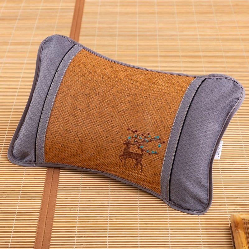 Summer Bamboo Rattan Pillow Breathable Buckwheat Neck Cushion for Adults Dorm Room|Home & Living > Bedding > Pillows
