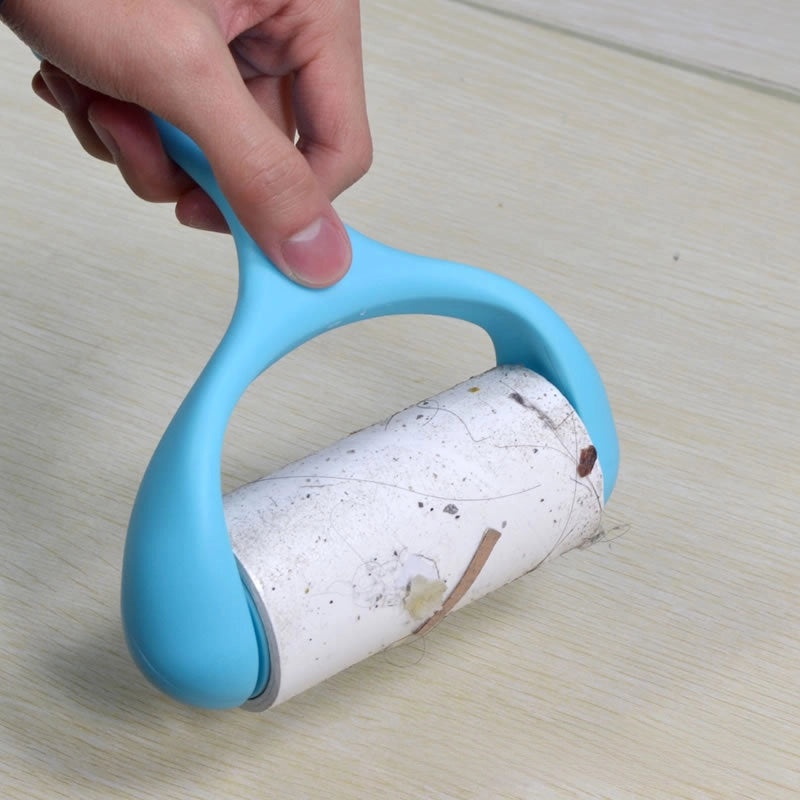 Pet Hair Remover Roller with Short Handle Sticky Lint Brush for Clothes Carpet Furniture | Home Cleaning Tools