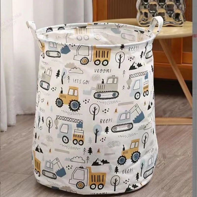 Geometric Animal Print Cotton Linen Storage Basket Minimalist Style|Home Storage & Organization