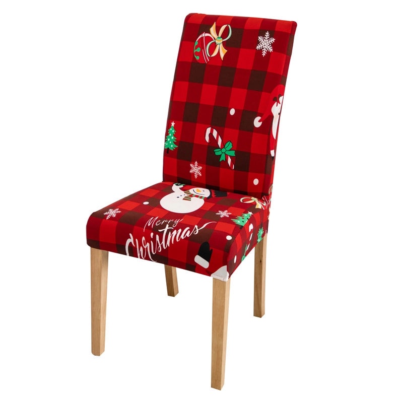 Christmas Elegant Minimalist Santa Snowflake Polyester Chair Cover for Couch Sofa Decor|Home Decor & Furniture Accessories