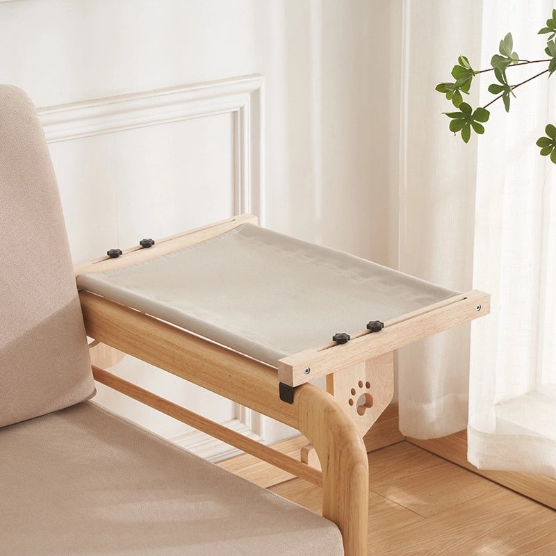 Cat Hanging Bed for Window Balcony Solid Wood Cat Nest Hammock Bedside Strong Load 40kg | Pet Supplies Cats Beds