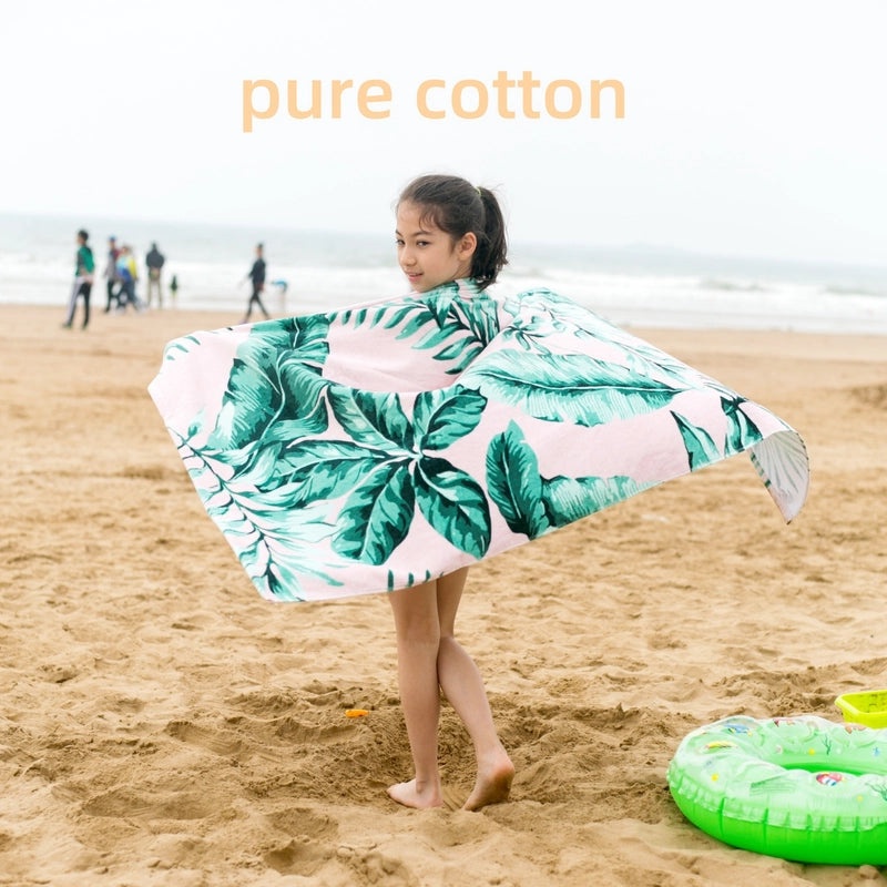 Cartoon Printed Thickened Pure Cotton Large Bath Towel for Adults and Kids | Bath Towels & Beach Towels