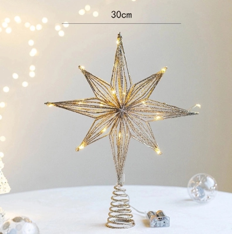 Minimalist Star Iron Art Christmas Selfie Light Decoration | Holiday Decorations