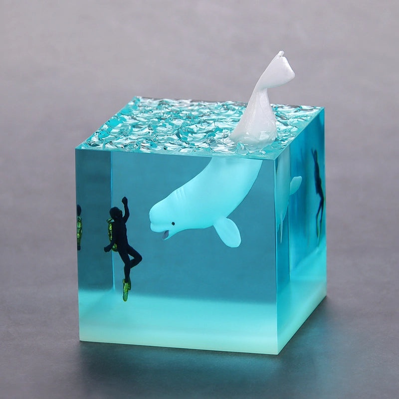 Minimalist Whale Resin LED Night Light for Daily Holiday Decor|Home Decor & Lighting