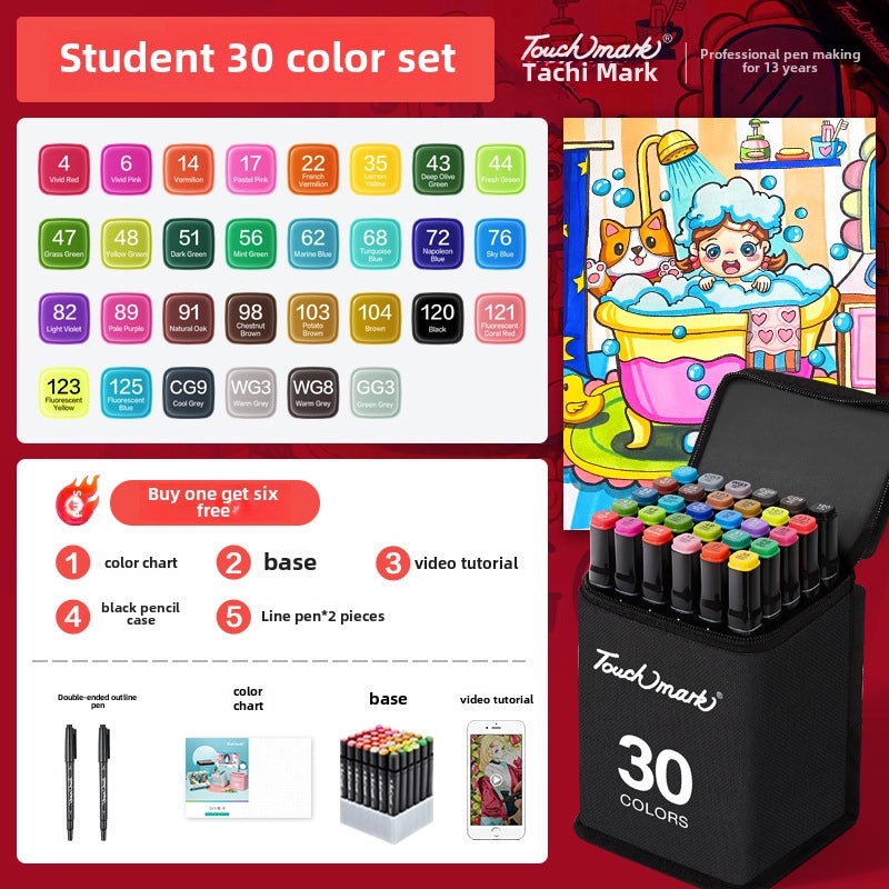 48 Colors Double Tip Alcohol Markers Set for Art Students | Art Supplies