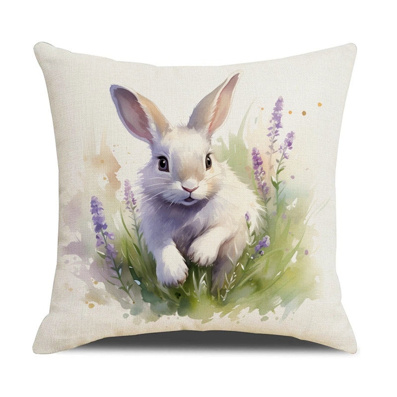Minimalist Easter Rabbit Linen Pillow Covers for Couch Sofa Decor|Home Decor Pillows