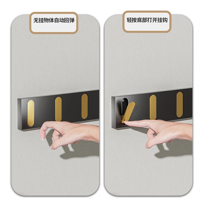 Invisible Hook for Door Rear Entrance | Wall-Mounted Folding Coat & Clothes Hook | Punch-Free Bathroom Hanger | Home Organization | Storage Solut