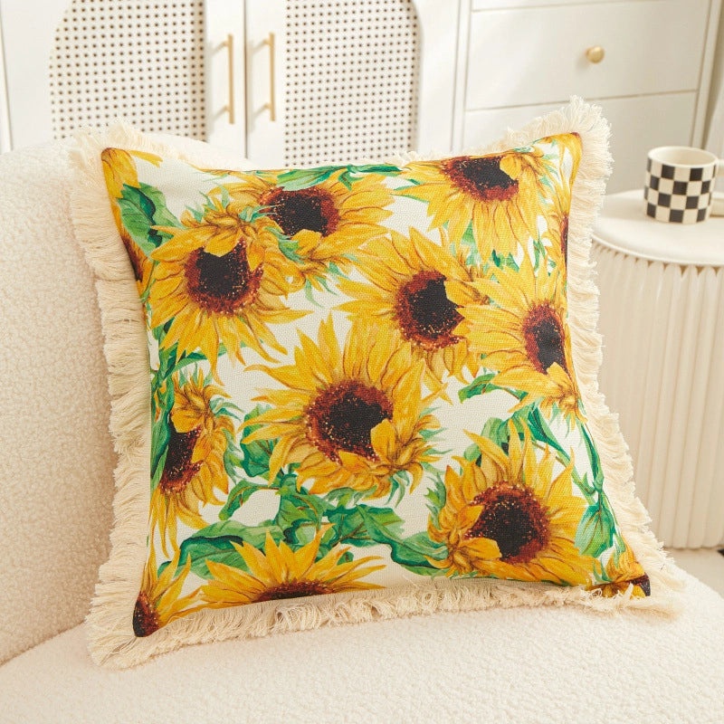 Minimalist Sunflower Throw Pillow with PP Cotton Filling for Casual Elegant Home Decor|Home Decor Pillows
