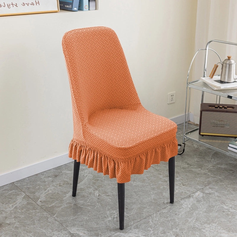 Jacquard Polar Fleece Thickened Stretch Chair Cover One-piece Anti-fouling Hotel Home Dining Chair Protector|Home Decor & Furniture Accessories