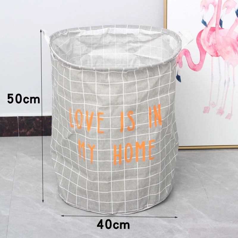 Geometric Animal Print Cotton Linen Storage Basket Minimalist Style|Home Storage & Organization