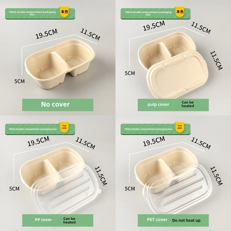 Eco-friendly Disposable Pulp Lunch Box for Takeout | Food Containers & Packaging