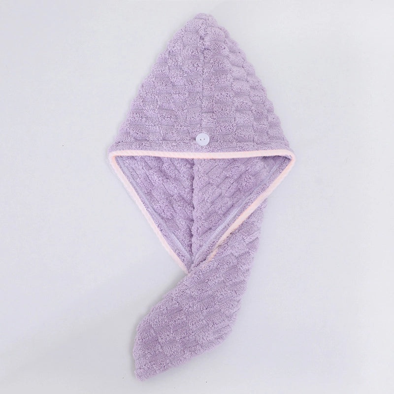 Quick-Dry Cloud Pattern Hair Drying Towel Hat Women's Wearable Thick Absorbent Bath Towel|Personal Care Accessories