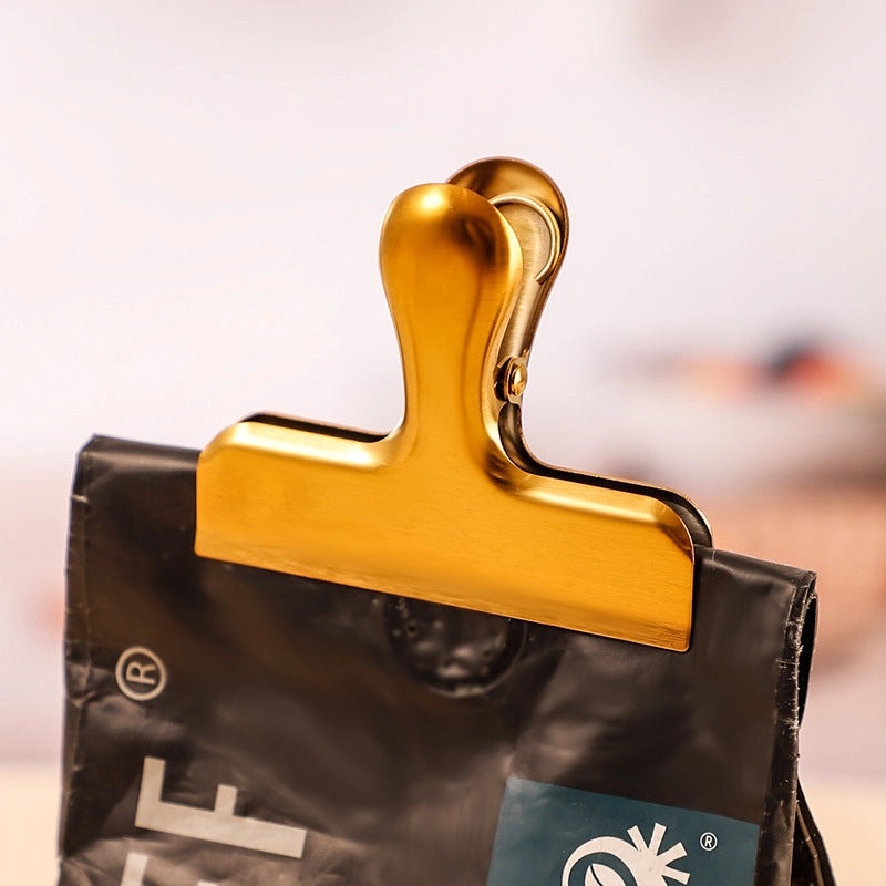 Stainless Steel T-type Sealing Clip for Snack Bags | Kitchen Storage Accessories