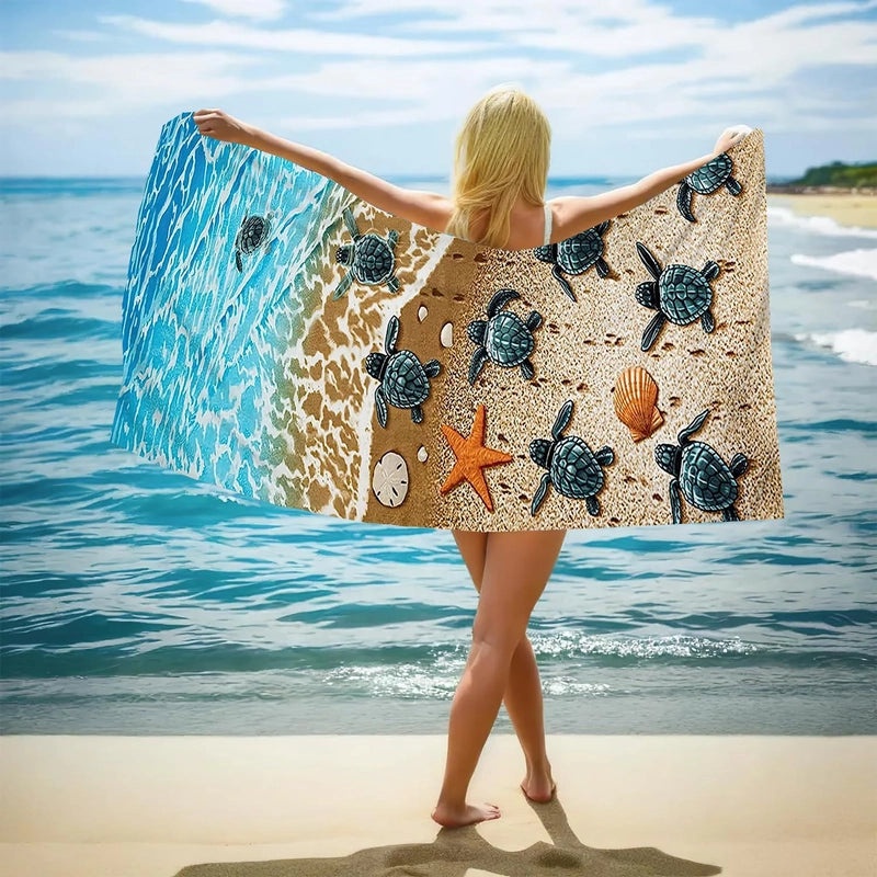 Elegant Floral Butterfly Beach Towel with Superfine Fiber for Casual Bathing|Beach Towels and Accessories