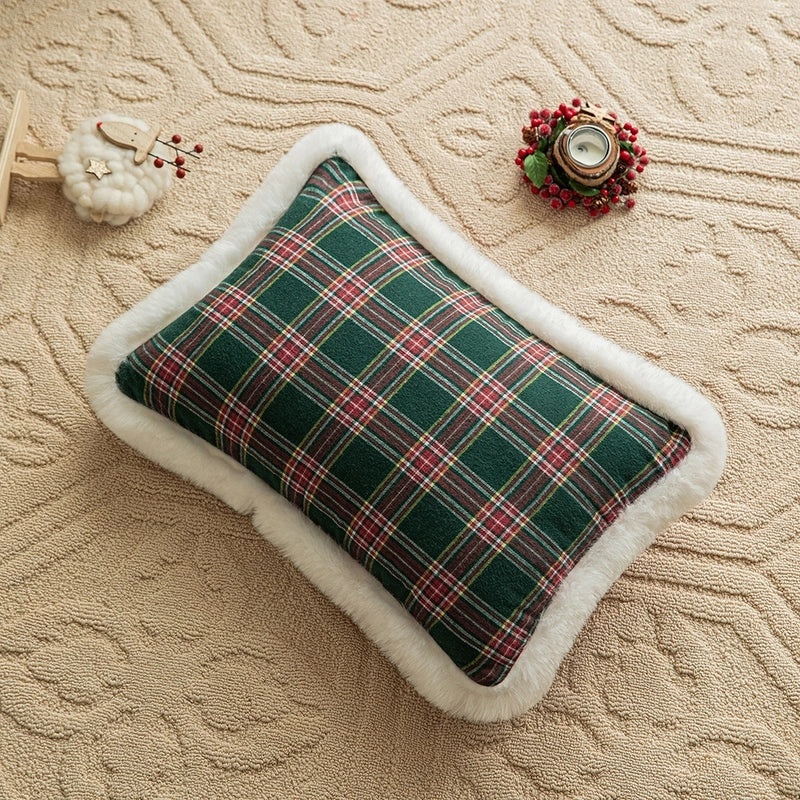 Elegant Plaid Polyester Throw Pillow Cover for Couch and Sofa Decor|Home Decor & Cushion Covers
