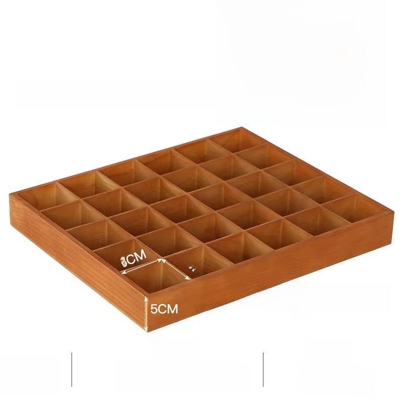 Wooden Multi-Grid Storage Box for Desktop | Home Storage & Organization