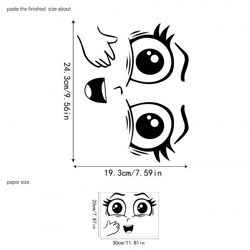 Cute Elegant Face PVC Wall Sticker for Bathroom Decor|Home Decor Wall Stickers