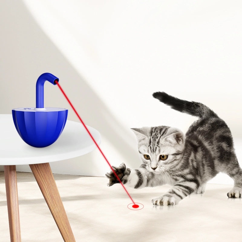 TANU Automatic Laser Cat Toy Self-Playing Interactive Electronic Cat Stick for Fun & Exercise|Pet Supplies - Cat Toys