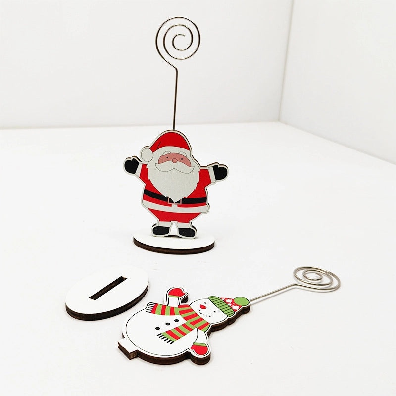 Christmas Penguin Santa Snowman Wooden Ornaments for Holiday Office and Home Table Decorations|Holiday Decorations