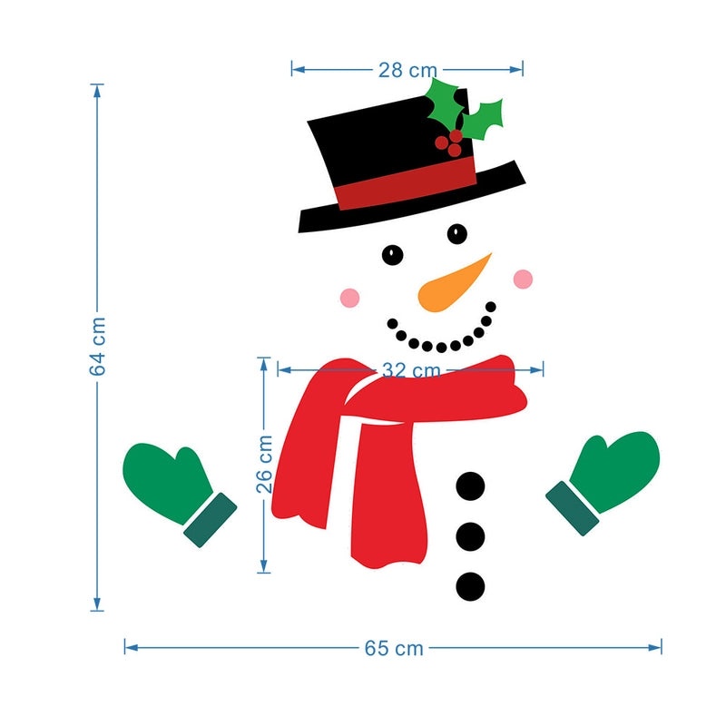 Christmas Snowman DIY Waterproof Magnetic Fridge Decoration|Home Decor & Kitchen Accessories