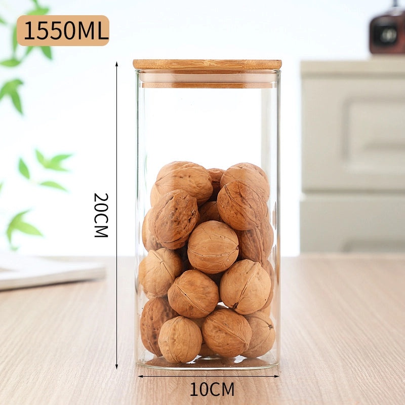 Minimalist Solid Color Wooden Glass Storage Box for Home Organization|Home Storage Containers