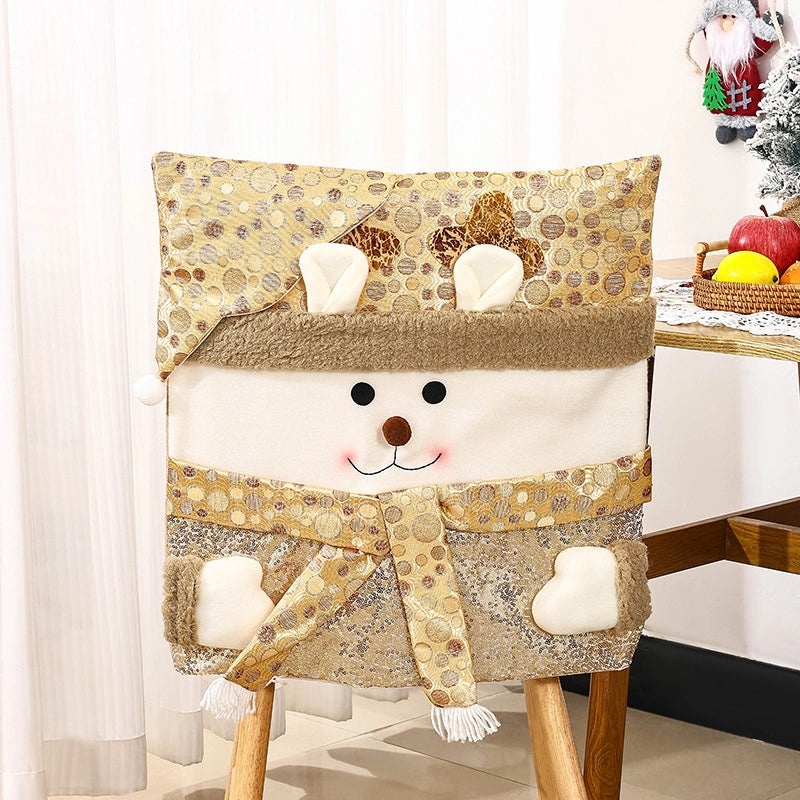 Christmas Santa Claus and Snowman Chair Cover for Home Holiday Decor|Home & Living Accessories