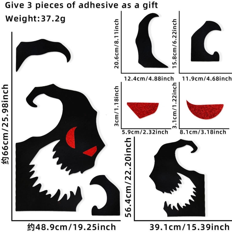 Halloween Minimalist Bat Letter Felt Door Sticker Cool Style Holiday Party Decor|Home Decor