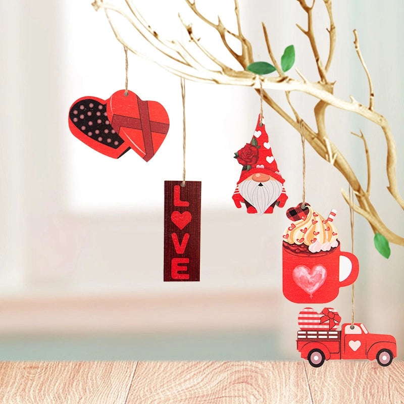 Elegant Romantic Heart Shape Letter Boxwood Hanging Ornament for Valentine’s Day | Home Decor Ornaments