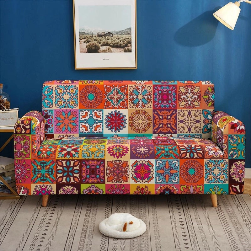 Nordic Style Printed Chemical Fiber Sofa Cover | Home Decor & Furniture Accessories