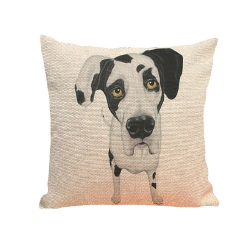 Adorable Dog Pattern Polyester Pillow Covers for Couch & Sofa Decor|Home Decor & Accessories