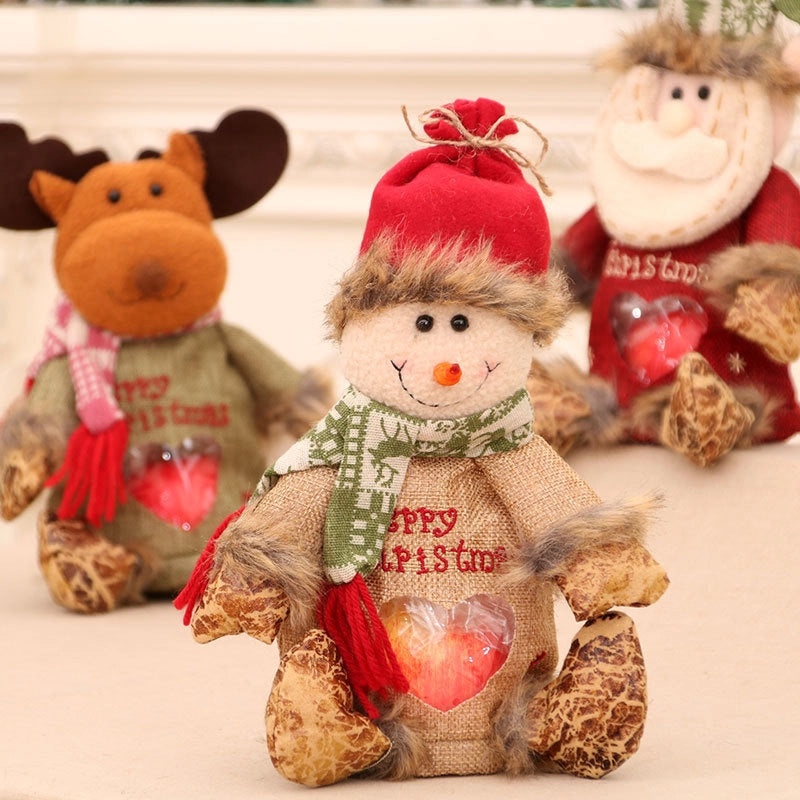 Christmas Santa Snowman Elk Party Ornaments Gift Bags Wrapping Supplies|Holiday Party Decorations