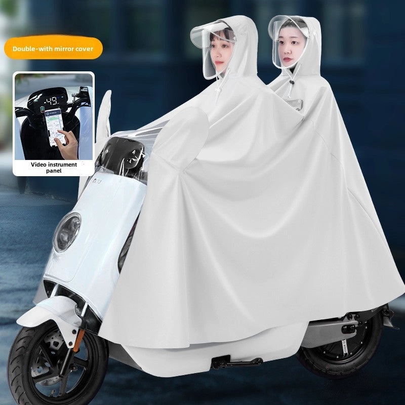Electric Motorcycle Raincoat Thickened Adult Full-Body Non-Disposable Long Poncho for Outdoor Use|Motorcycle Rain Gear