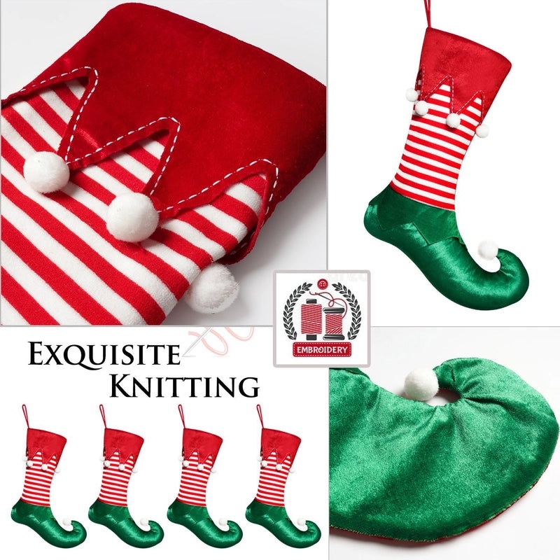 Christmas Nordic Cute Modern Stripe Holiday Party Socks|Festive Socks & Hosiery