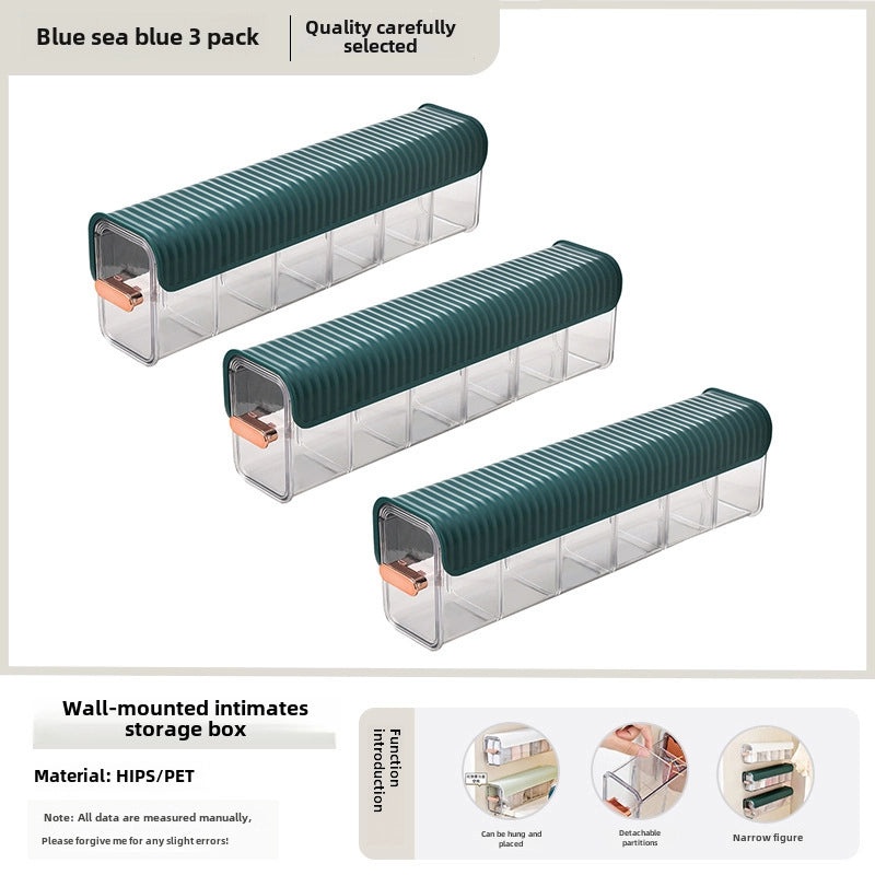 Transparent Wall-mounted Underwear Storage Box for Socks and Bra | Home Storage & Organization