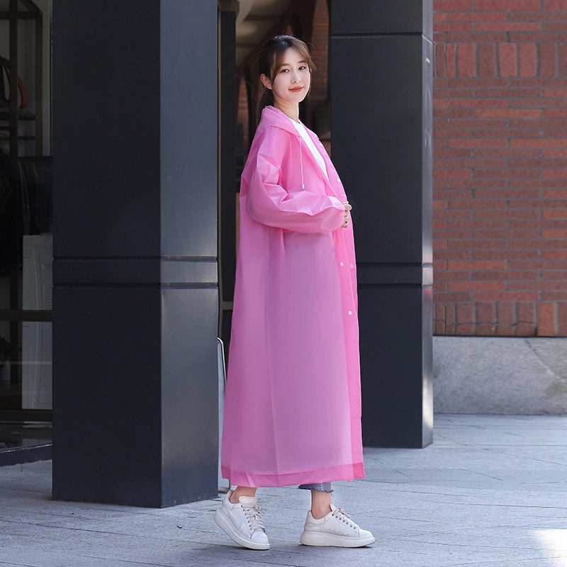 Thickened Disposable Adult Rain Poncho Lightweight EVA Outdoor Travel Raincoat with Logo Printing|Rain Gear & Ponchos