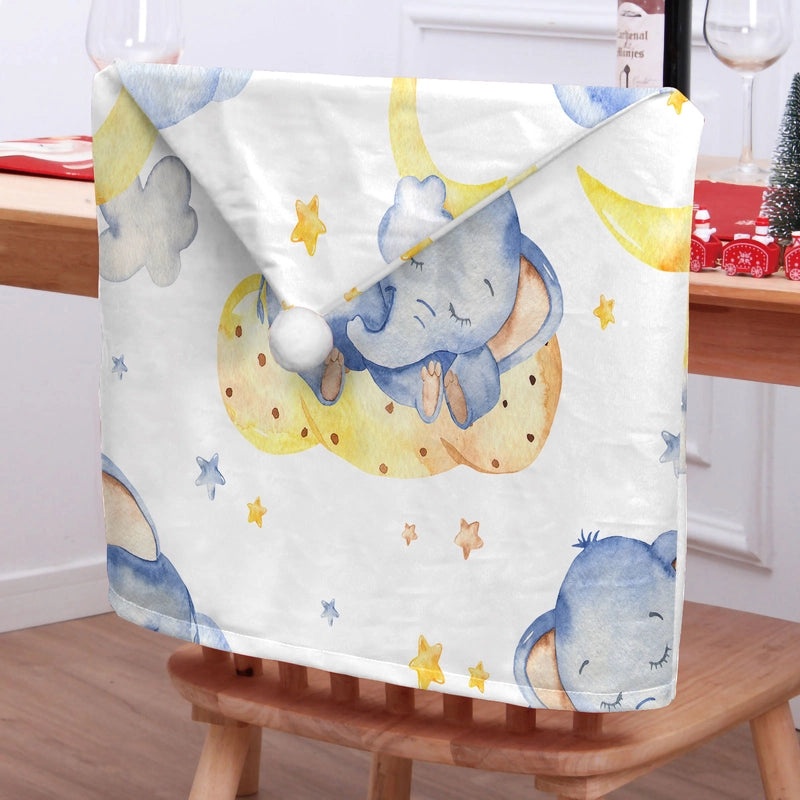 Christmas Plush Chair Back Cover Elephant Design | Home & Living / Holiday Decor