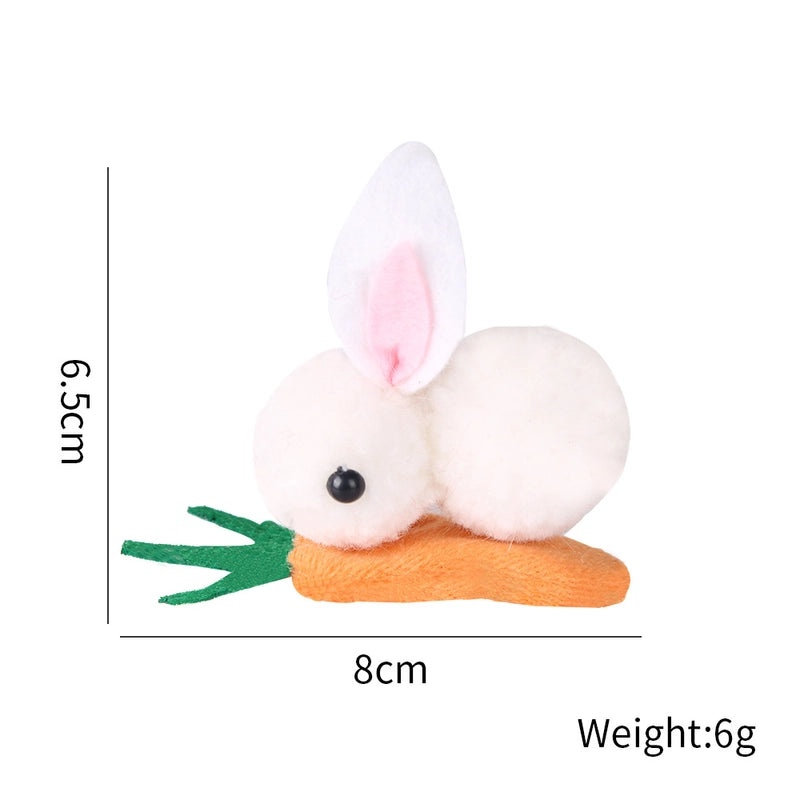 Easter Bunny Carrot Plush Hairpin Cute Festival Party Accessory 1 Piece|Party Supplies