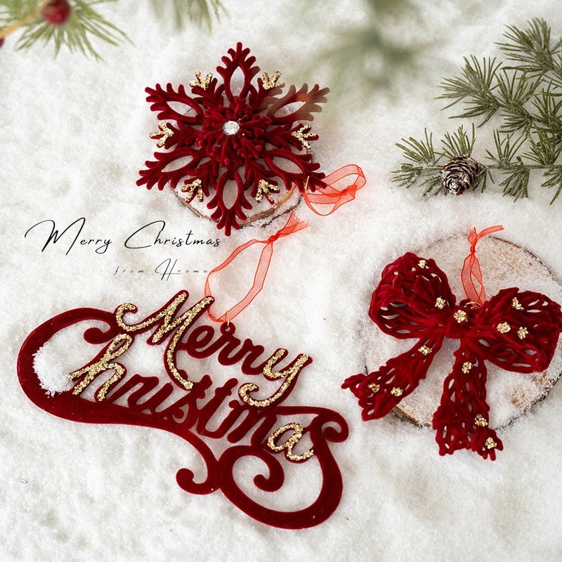 Christmas Minimalist Letter Snowflake Acrylic Holiday Party Home Hanging Ornaments Decorations|Holiday Decorations