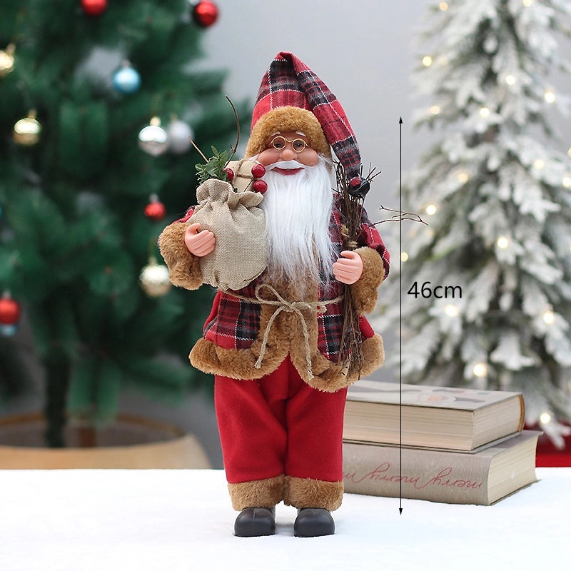 Christmas 18 Inch Santa Claus Doll Standing or Sitting Christmas Decoration Gift Ornaments|Holiday Decorations